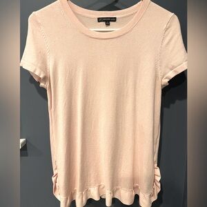 Adrianna Papell short sleeve pink sweater small